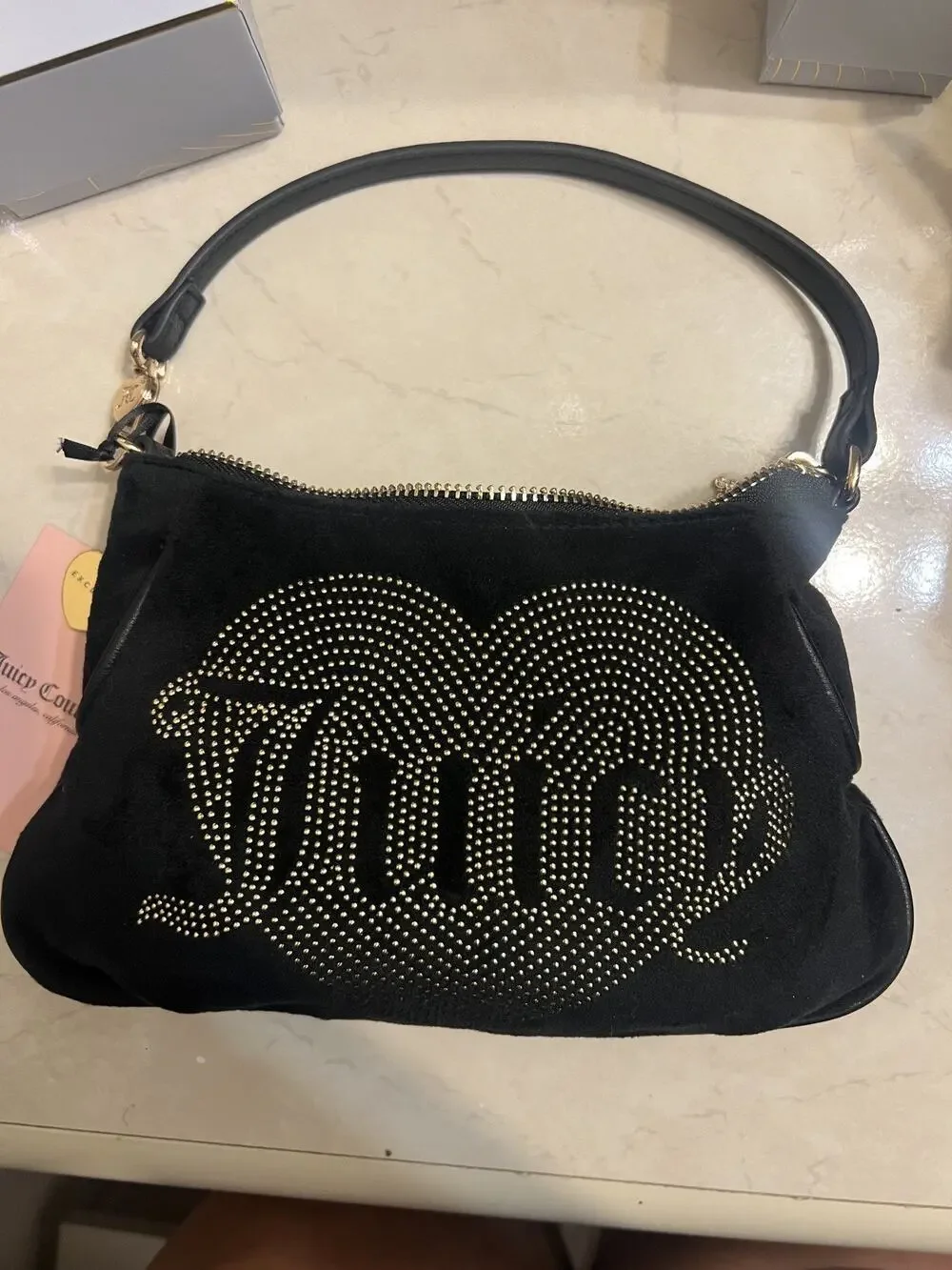Juicy Couture Liquorice Be Classic ll Shoulder Bag Purse Black NEW